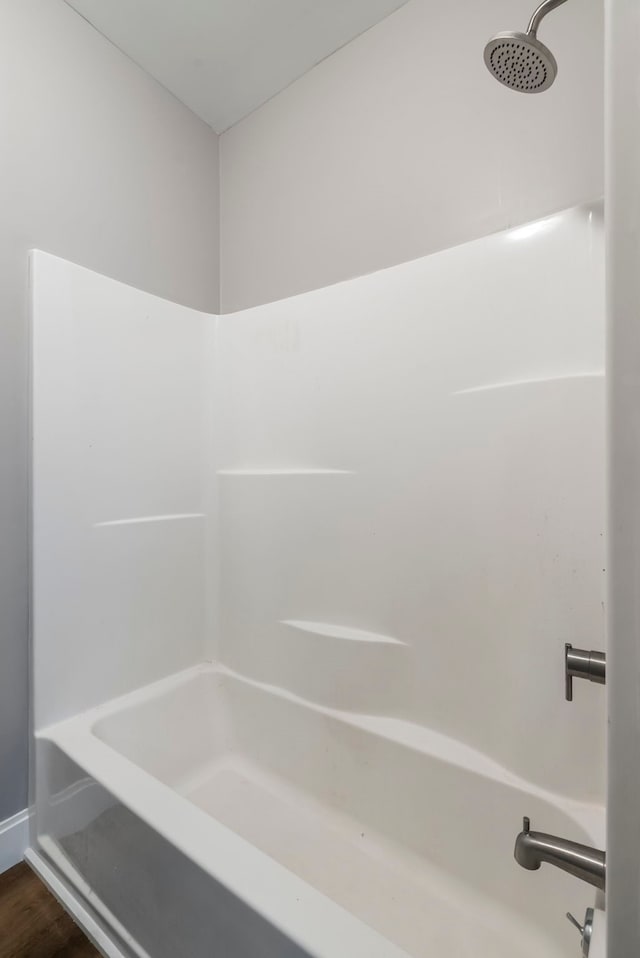 full bath with wood finished floors