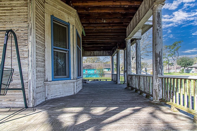 406 7th St, Sealy, TX 77474 - view of wooden terrace