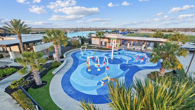 13913 Bahia Bay, Texas City, TX 77591 - view of swimming pool with a water view