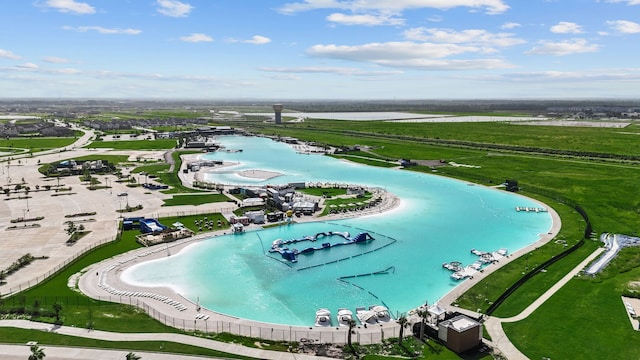 13913 Bahia Bay, Texas City, TX 77591 - aerial view of a nearby body of water and a pool area