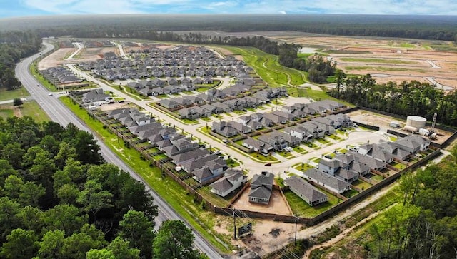 aerial view featuring a residential view
