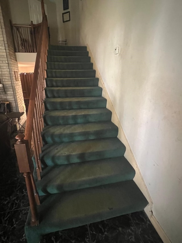 view of stairway