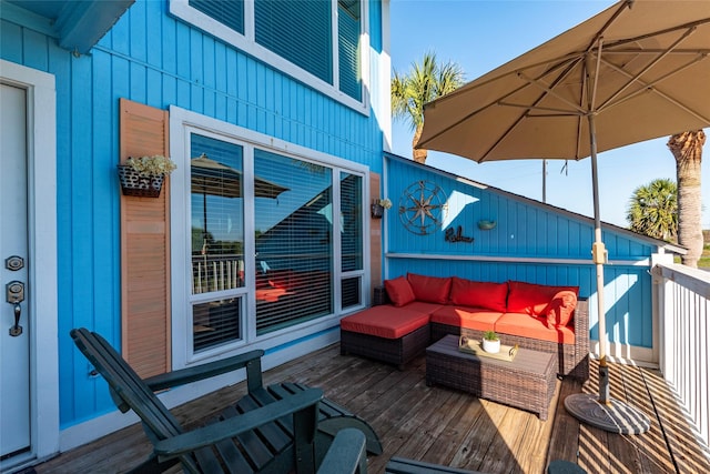 908 Calico Jack Cv, Galveston, TX 77554 - wooden terrace featuring outdoor lounge area