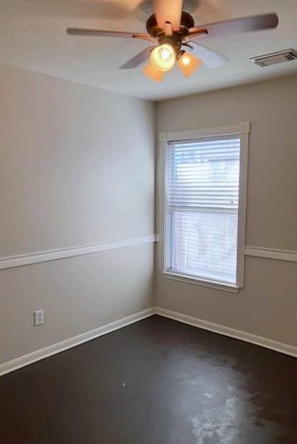 7931 Clarion Way, Houston, TX 77040 - spare room with concrete floors, ceiling fan, and baseboards