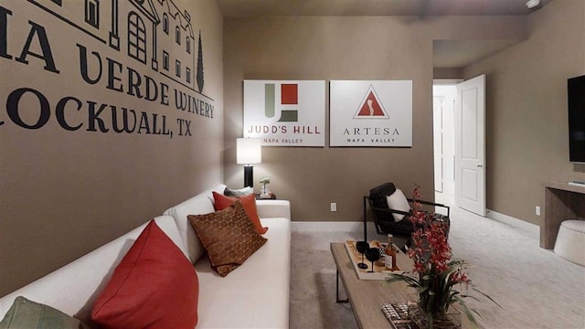 12043 Lake View Blvd, Mont Belvieu, TX 77523 - carpeted living room featuring baseboards