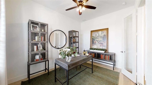 12043 Lake View Blvd, Mont Belvieu, TX 77523 - office featuring ceiling fan and baseboards