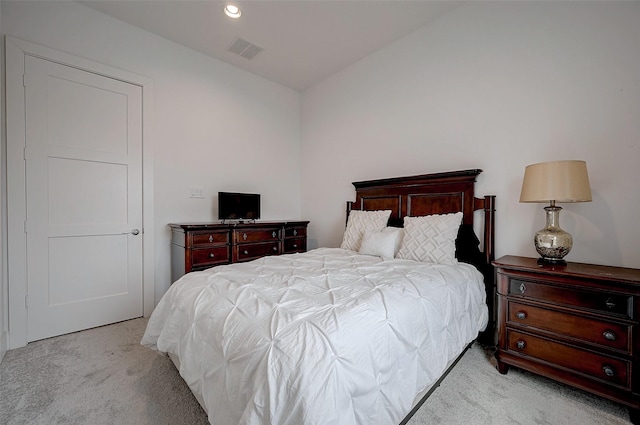 2414 Canal St Unit A, Houston, TX 77003 - carpeted bedroom featuring vaulted ceiling and recessed lighting