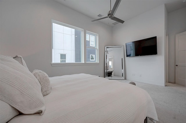 2414 Canal St Unit A, Houston, TX 77003 - bedroom featuring carpet flooring, a ceiling fan, and baseboards
