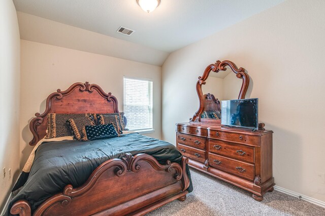 1415 Nacogdoches Valley Dr, League City, TX 77573 - carpeted bedroom featuring visible vents, baseboards, and vaulted ceiling