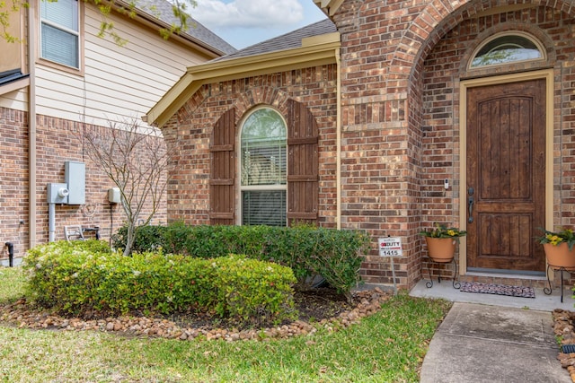 1415 Nacogdoches Valley Dr, League City, TX 77573 - view of exterior entry with brick siding