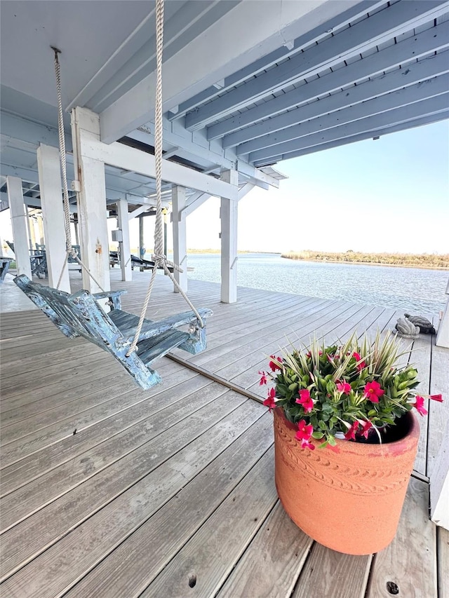 395 Redfish Dr, Freeport, TX 77541 - dock area featuring a water view
