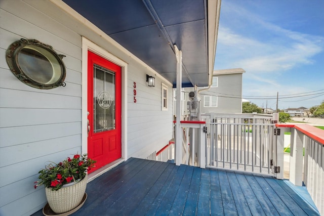 395 Redfish Dr, Freeport, TX 77541 - view of wooden terrace