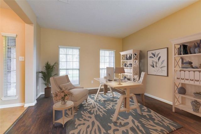 18015 Secret Branch Ln, Cypress, TX 77433 - office featuring wood finished floors and baseboards