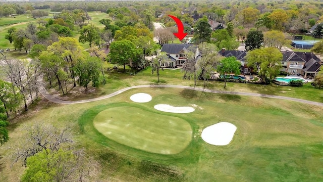 2023 Greenwood Oaks Dr, Houston, TX 77062 - drone / aerial view with view of golf course