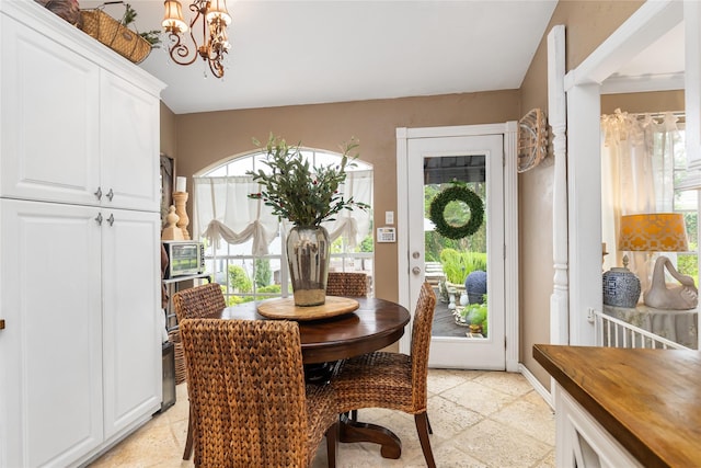 834 Lamonte Ln, Houston, TX 77018 - dining room with a notable chandelier and baseboards