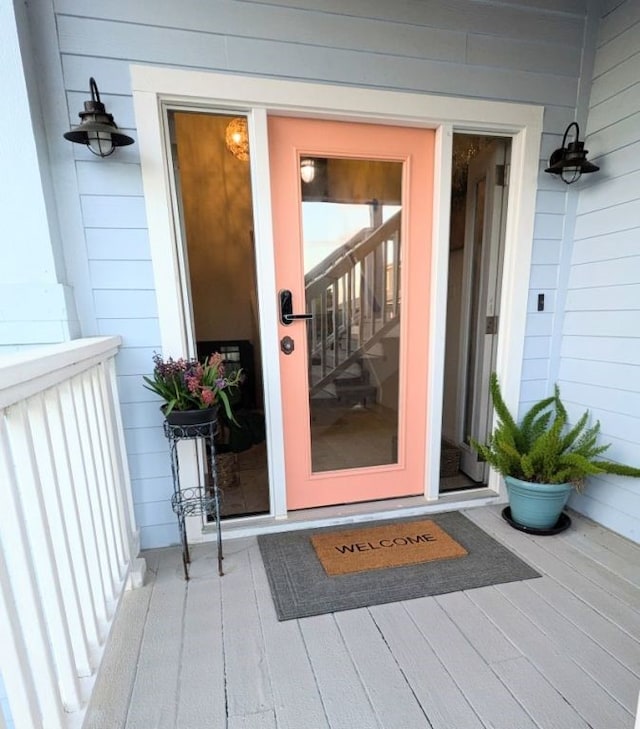 view of exterior entry