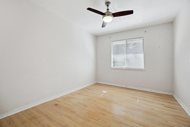 3427 Linkwood Dr, Houston, TX 77025 - spare room with hardwood / wood-style floors, ceiling fan, and baseboards