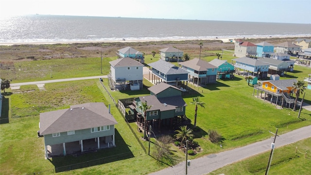 140 Ocean View Dr, Crystal Beach, TX 77650 - aerial view of residential area featuring expansive beach