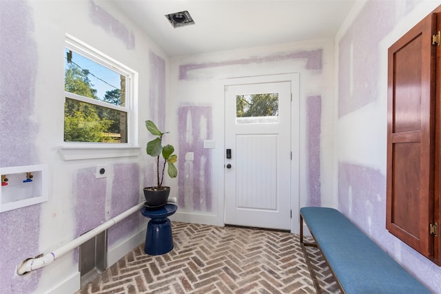 15407 Oaklawn Park Dr, Houston, TX 77069 - foyer featuring brick floors