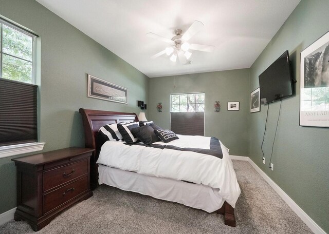15502 Kellan Ct, Cypress, TX 77429 - carpeted bedroom with ceiling fan and baseboards