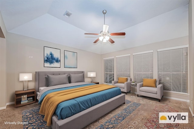 21403 Park Post Ln, Katy, TX 77450 - carpeted bedroom featuring baseboards and ceiling fan