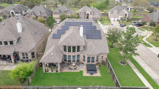 aerial view with a residential view