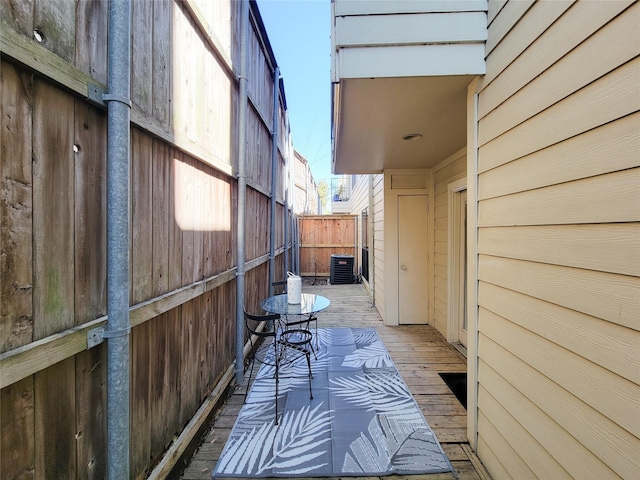 exterior space featuring central AC