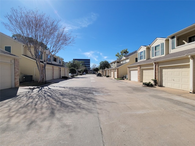 view of road with a residential view