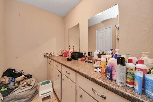 12041 Willow Trl, Houston, TX 77035 - bathroom with tile patterned floors and vanity