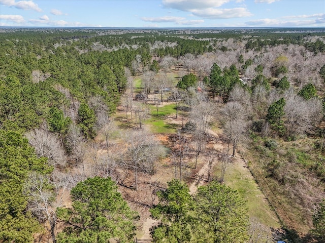 1151 County Line Rd, Shepherd, TX 77371 - birds eye view of property featuring a wooded view