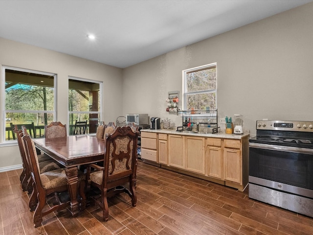 1151 County Line Rd, Shepherd, TX 77371 - dining space featuring wood finish floors and baseboards