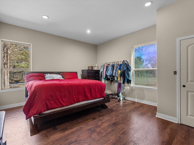 1151 County Line Rd, Shepherd, TX 77371 - bedroom featuring recessed lighting, baseboards, and wood finished floors