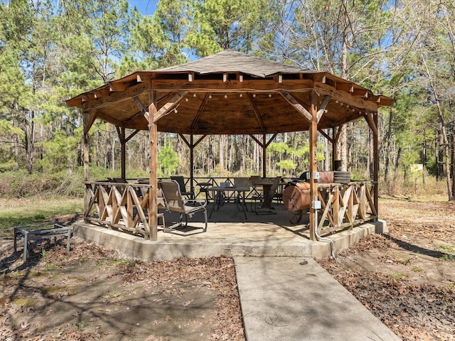 1151 County Line Rd, Shepherd, TX 77371 - surrounding community with a gazebo and a forest view