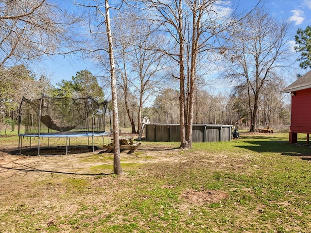 1151 County Line Rd, Shepherd, TX 77371 - view of yard with a trampoline
