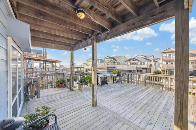 deck featuring a residential view