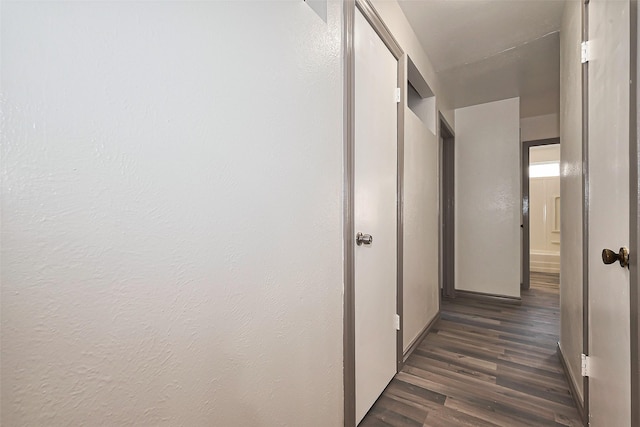 hall featuring dark wood finished floors