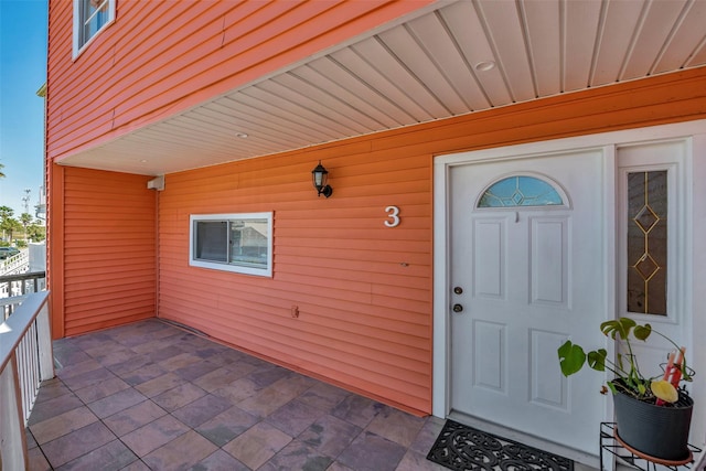 view of exterior entry
