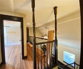14959 Royal Birkdale St, Houston, TX 77095 - interior space with an upstairs landing and wood finished floors