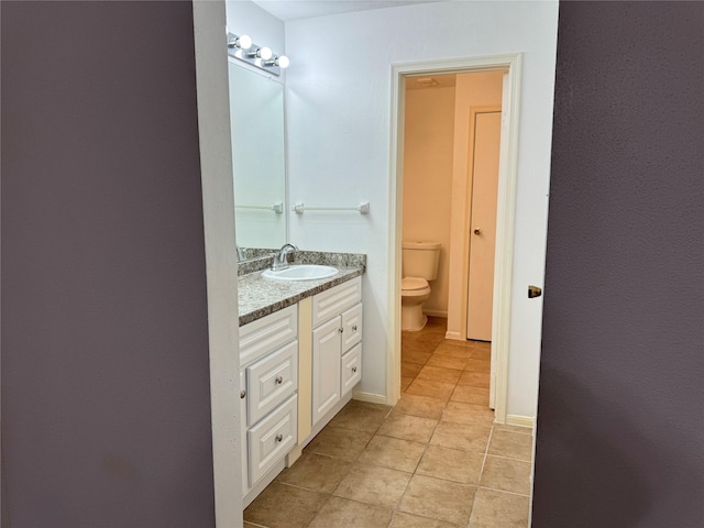9850 Pagewood Ln Unit 1001, Houston, TX 77042 - bathroom with tile patterned floors, toilet, and vanity
