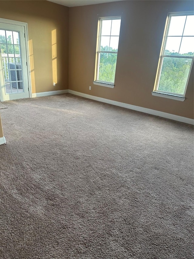 205 Rue Orleans St, Baytown, TX 77520 - empty room with baseboards, carpet floors, and plenty of natural light