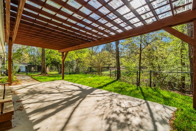 view of patio with fence