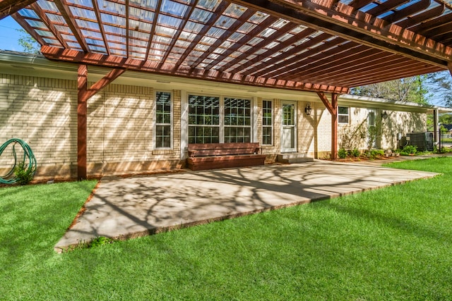 view of patio / terrace with a pergola