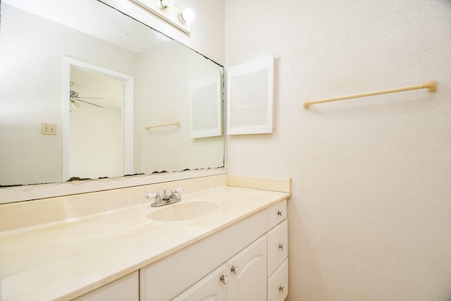 7885 Cook Rd, Houston, TX 77072 - bathroom with vanity and a ceiling fan