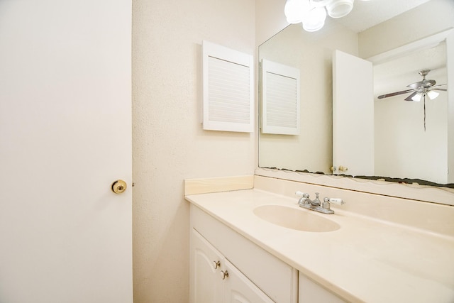 7885 Cook Rd, Houston, TX 77072 - bathroom with vanity and a ceiling fan