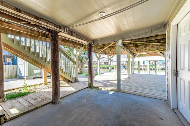 view of patio with stairs