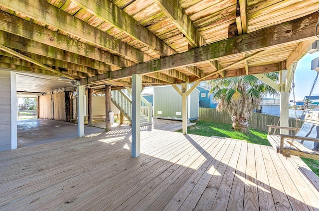 deck with fence