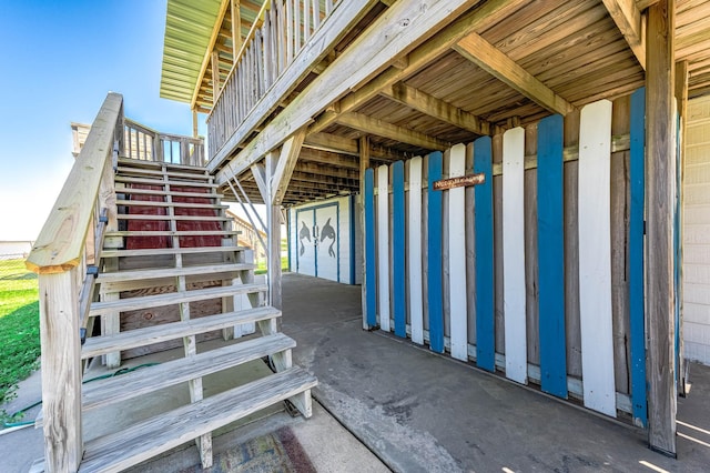 view of stairway