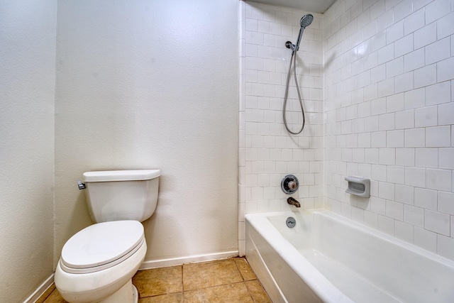 5860 Sampley Way Unit 5860, Houston, TX 77092 - bathroom featuring baseboards, tile patterned flooring, shower / tub combination, and toilet