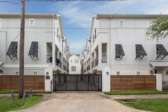 exterior space with a fenced front yard