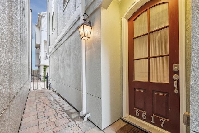 view of exterior entry